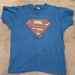 Vintage 1079 Superman Kids Blue T-Shirt